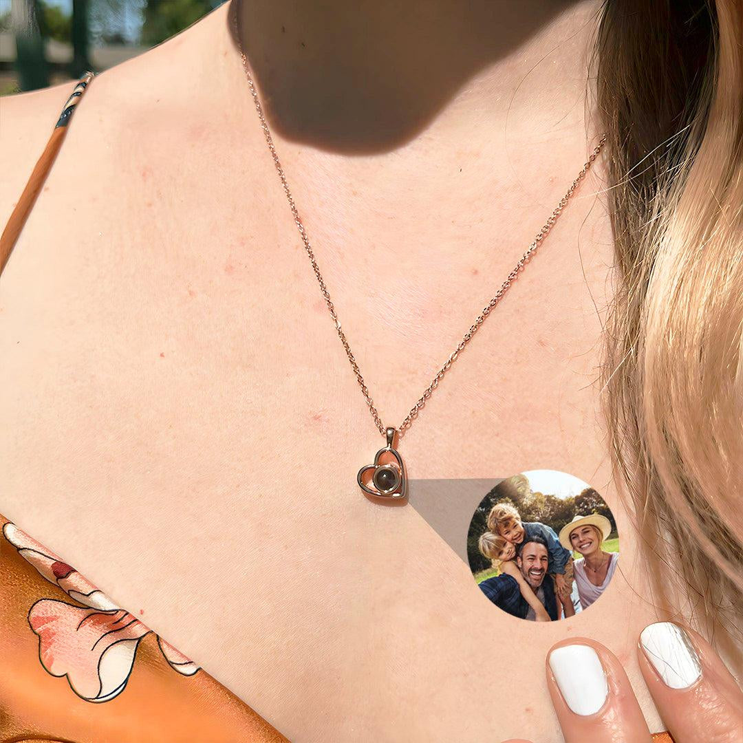 Eternity'S Embrace Photo Necklace