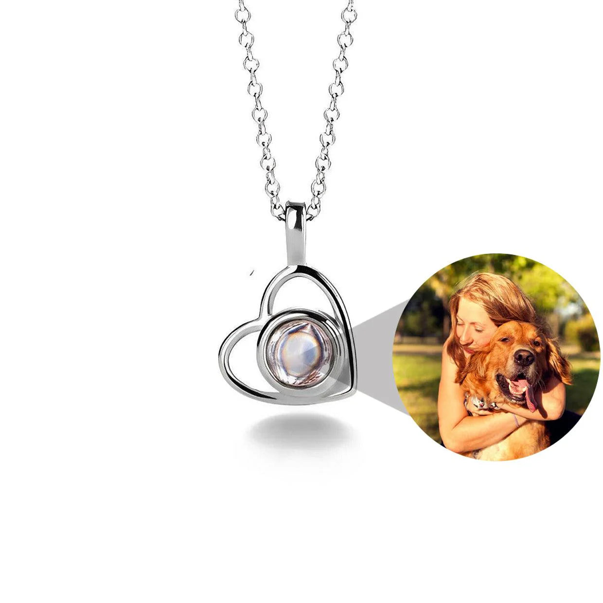 Eternity'S Embrace Photo Necklace